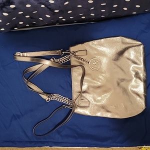 Metallic Silver Michael Kors Crossbody